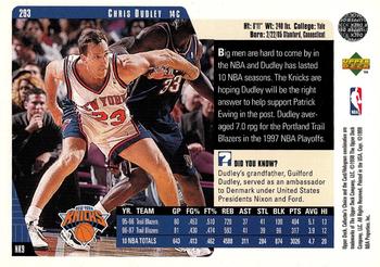 1997-98 Collector's Choice #293 Chris Dudley Back