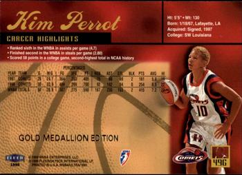 1999 Ultra WNBA - Gold Medallion #49G Kim Perrot Back