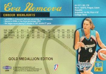 1999 Ultra WNBA - Gold Medallion #79G Eva Nemcova Back