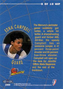 1999 Ultra WNBA - World Premiere #8 Edna Campbell Back
