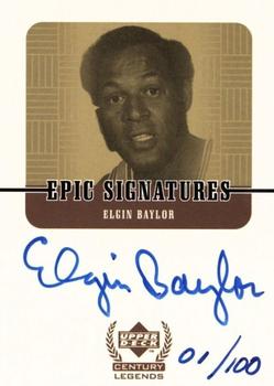 1998-99 Upper Deck Century Legends - Epic Signatures Century #EB Elgin Baylor Front