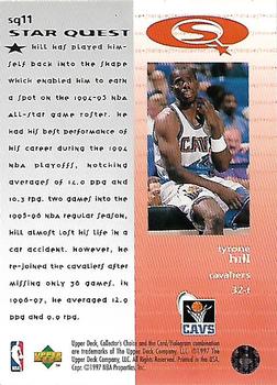 1997-98 Collector's Choice - StarQuest #SQ11 Tyrone Hill Back