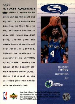 1997-98 Collector's Choice - StarQuest #SQ29 Michael Finley Back