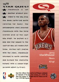 1997-98 Collector's Choice - StarQuest #SQ70 Jerry Stackhouse Back