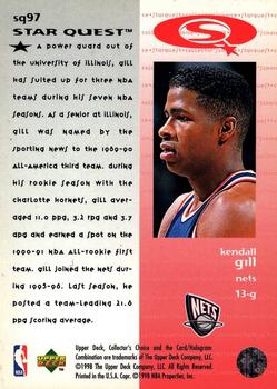 1997-98 Collector's Choice - StarQuest #SQ97 Kendall Gill Back