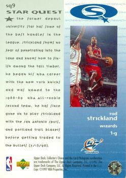 1997-98 Collector's Choice - StarQuest #SQ9 Rod Strickland Back