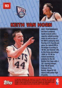 1999-00 Bowman's Best - Atomic Refractors #93 Keith Van Horn Back