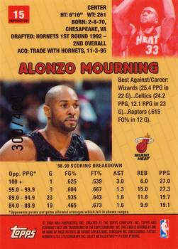 1999-00 Bowman's Best - Refractors #15 Alonzo Mourning Back