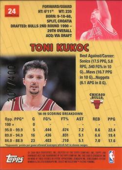 1999-00 Bowman's Best - Refractors #24 Toni Kukoc Back