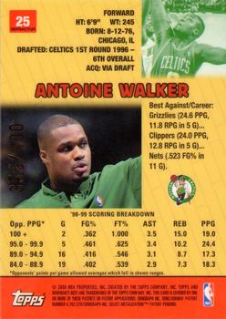 1999-00 Bowman's Best - Refractors #25 Antoine Walker Back