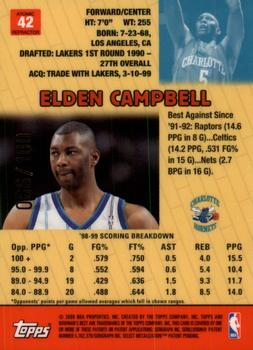 1999-00 Bowman's Best - Refractors #42 Elden Campbell Back