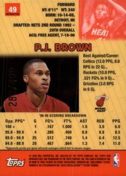 1999-00 Bowman's Best - Refractors #49 P.J. Brown Back