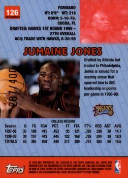 1999-00 Bowman's Best - Refractors #126 Jumaine Jones Back