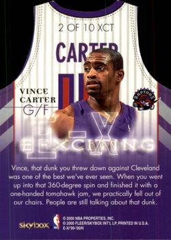 1999-00 E-X - E-Xciting #2XCT Vince Carter Back