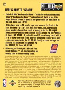 1997-98 Collector's Choice - You Crash the Game Scoring #C21 Jason Kidd Back