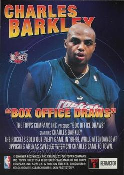 1999-00 Finest - Box Office Draws Refractors #BOD5 Charles Barkley Back