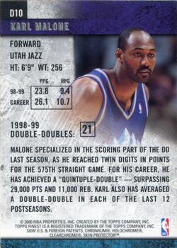 1999-00 Finest - Double Double #D10 Karl Malone Back