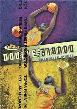 1999-00 Finest - Double Double Refractors #D11 Shaquille O'Neal Front