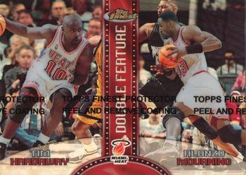 1999-00 Finest - Double Feature Dual Refractors #DF4 Alonzo Mourning / Tim Hardaway Front