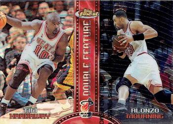 1999-00 Finest - Double Feature Left Refractors #DF4 Alonzo Mourning / Tim Hardaway Front