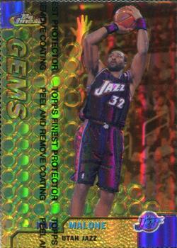 1999-00 Finest - Gold Refractors #108 Karl Malone Front