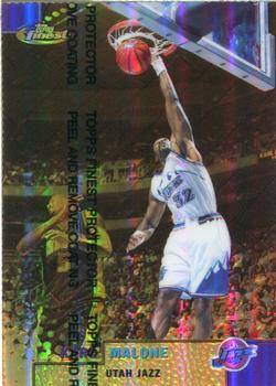 1999-00 Finest - Gold Refractors #192 Karl Malone Front