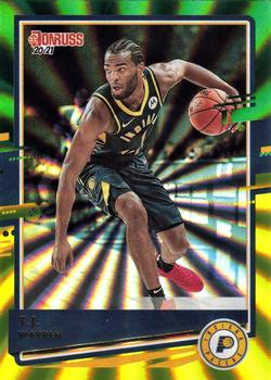 2020-21 Donruss - Holo Green and Yellow Laser #105 T.J. Warren Front