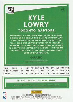2020-21 Donruss - Holo Green and Yellow Laser #196 Kyle Lowry Back