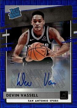 2020-21 Donruss - Rated Rookies Signatures Choice Blue #206 Devin Vassell Front