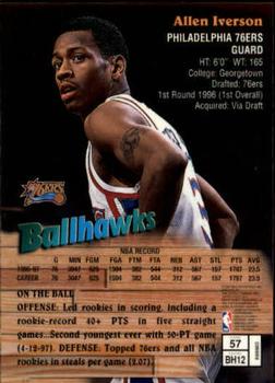 1997-98 Finest #57 Allen Iverson Back