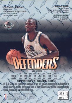 1997-98 Finest - Refractors #223 Malik Sealy Back