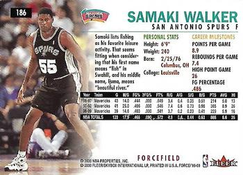 1999-00 Fleer Force - Forcefield #186 Samaki Walker Back