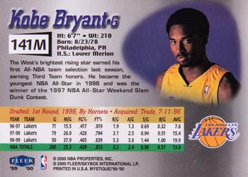1999-00 Fleer Mystique - Masterpiece #141 Kobe Bryant Back