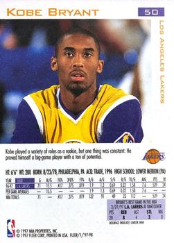 1997-98 Fleer #50 Kobe Bryant Back