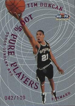 1999-00 Hoops - Pure Players 100 Percent #1PP Tim Duncan Front