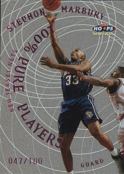 1999-00 Hoops - Pure Players 100 Percent #3PP Stephon Marbury Front