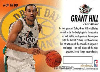 1999-00 Hoops Decade - Draft Day Dominance #6DD Grant Hill Back
