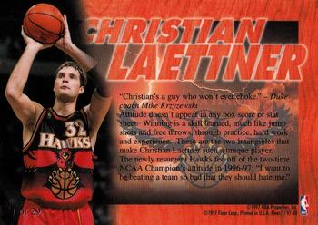 1997-98 Fleer - Flair Hardwood Leaders #1 Christian Laettner Back