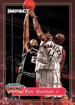 1999-00 SkyBox Impact #1 Tim Duncan Front