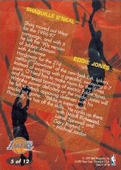 1997-98 Fleer - Game Breakers #5 Eddie Jones / Shaquille O'Neal Back