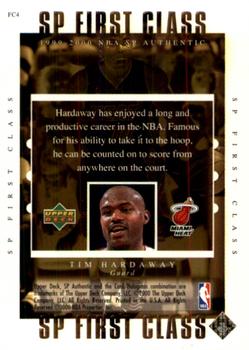 1999-00 SP Authentic - First Class #FC4 Tim Hardaway Back