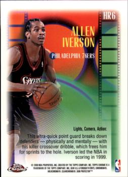 1999-00 Topps Chrome - Highlight Reels #HR6 Allen Iverson Back