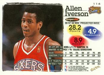 1997-98 Hoops #114 Allen Iverson Back