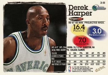 1997-98 Hoops #38 Derek Harper Back