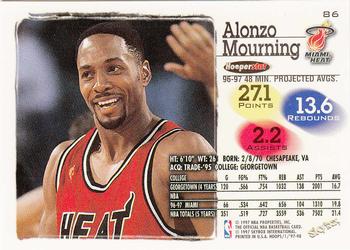 1997-98 Hoops #86 Alonzo Mourning Back