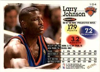 1997-98 Hoops #104 Larry Johnson Back