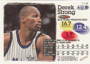 1997-98 Hoops #112 Derek Strong Back
