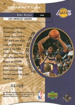 1999-00 Upper Deck - Jamboree Level 2 (Quantum Gold) #J8 Kobe Bryant Back