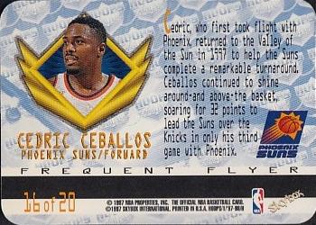 1997-98 Hoops - Frequent Flyer Club #16 Cedric Ceballos Back