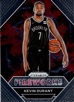 2020-21 Panini Prizm - Fireworks #19 Kevin Durant Front
